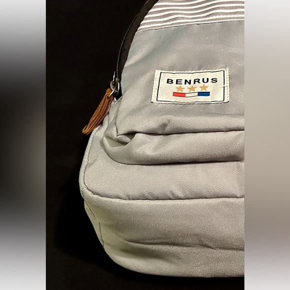 BENRUS 17” Padded Laptop Backpack with Leather Accents - Picture 12 of 13